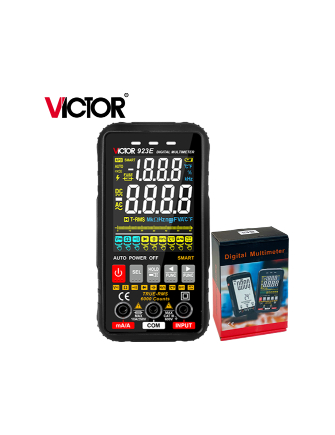 VICTOR VC-923E ΠΟΛΥΜΕΤΡΟ ΥΨΗΛΗΣ ΑΚΡΙΒΕΙΑΣ ΜΕ ΕΓΧΡΩΜΗ ΟΘΟΝΗ VICTOR