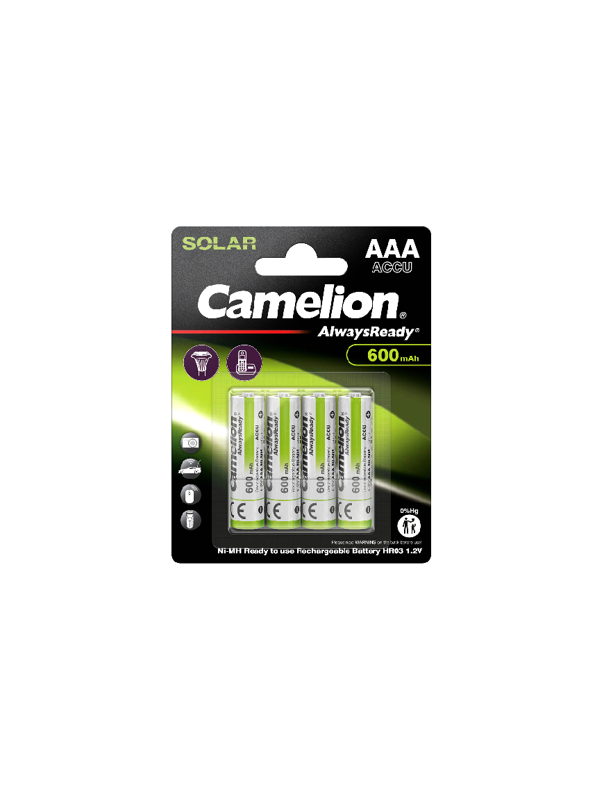 R03AAA600mAh-BP4 ΜΠΑΤΑΡΙΑ CAMELION ALWAYS READY AAA CAMELION