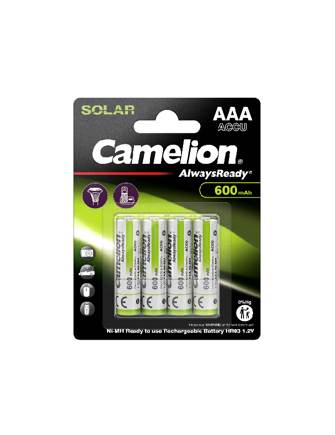 R03AAA600mAh-BP4 ΜΠΑΤΑΡΙΑ CAMELION ALWAYS READY AAA CAMELION