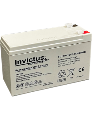 INVICTUS FL12-7A ΜΠΑΤΑΡΙΑ ΜΟΛΥΒΔΟΥ 7AH 12V (ΣΤΕΝΟΣ ΠΟΛΟΣ) INVICTUS