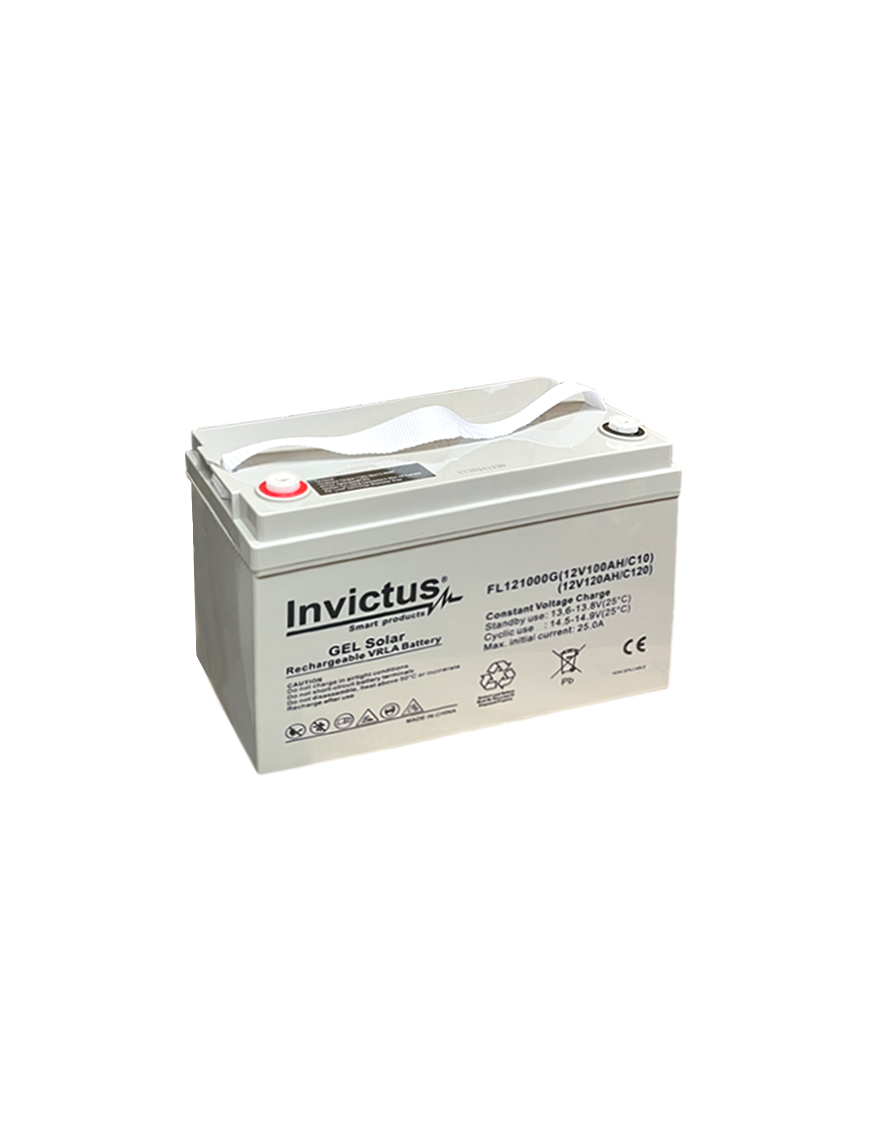 INVICTUS FLG12-100 SOLAR ΜΠΑΤΑΡΙΑ ΜΟΛΥΒΔΟΥ GEL 100AH C10 / 120AH C120 INVICTUS