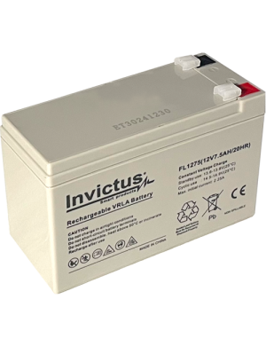 INVICTUS FL12-7,5 ΜΠΑΤΑΡΙΑ ΜΟΛΥΒΔΟΥ 7,5AH 12V INVICTUS