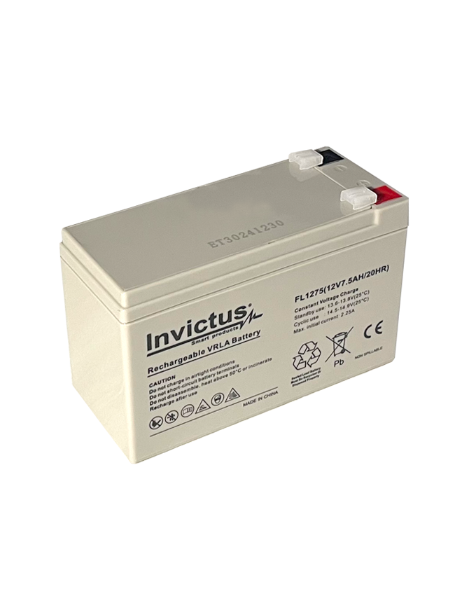 INVICTUS FL12-7,5 ΜΠΑΤΑΡΙΑ ΜΟΛΥΒΔΟΥ 7,5AH 12V INVICTUS