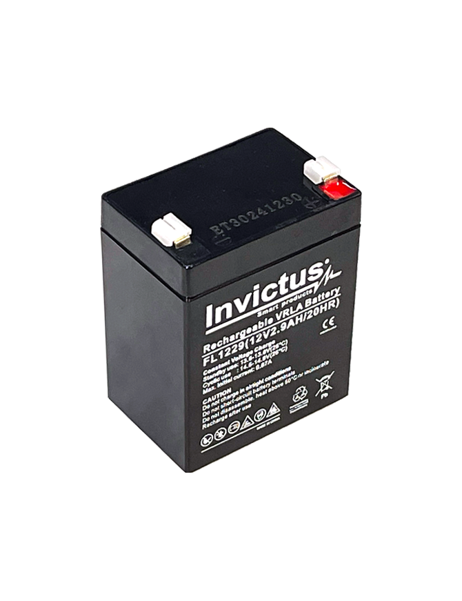 INVICTUS FL12-2,9 ΜΠΑΤΑΡΙΑ ΜΟΛΥΒΔΟΥ 2,9AH 12V INVICTUS
