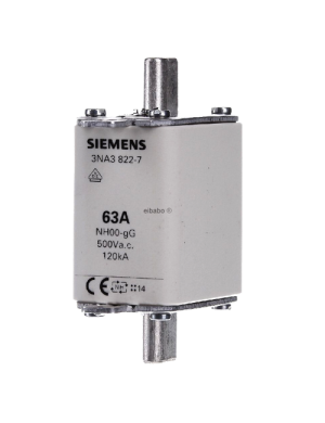 ΑΣΦΑΛΕΙΑ ΜΑΧΑΙΡΩΤΗ SIEMENS 63Α ΝΗ000 500V AC