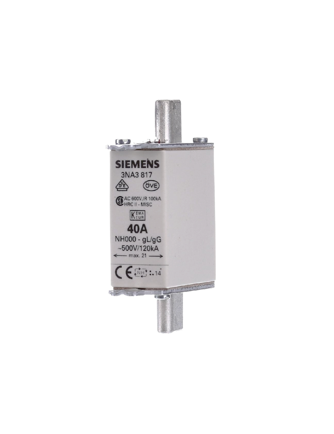 ΑΣΦΑΛΕΙΑ ΜΑΧΑΙΡΩΤΗ SIEMENS 40Α ΝΗ000 500V AC