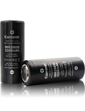 KEEPPOWER 26650 5200mAh ΕΠΑΝΑΦΟΡΤΙΖΟΜΕΝΗ ΜΠΑΤΑΡΙΑ ΛΙΘΙΟΥ