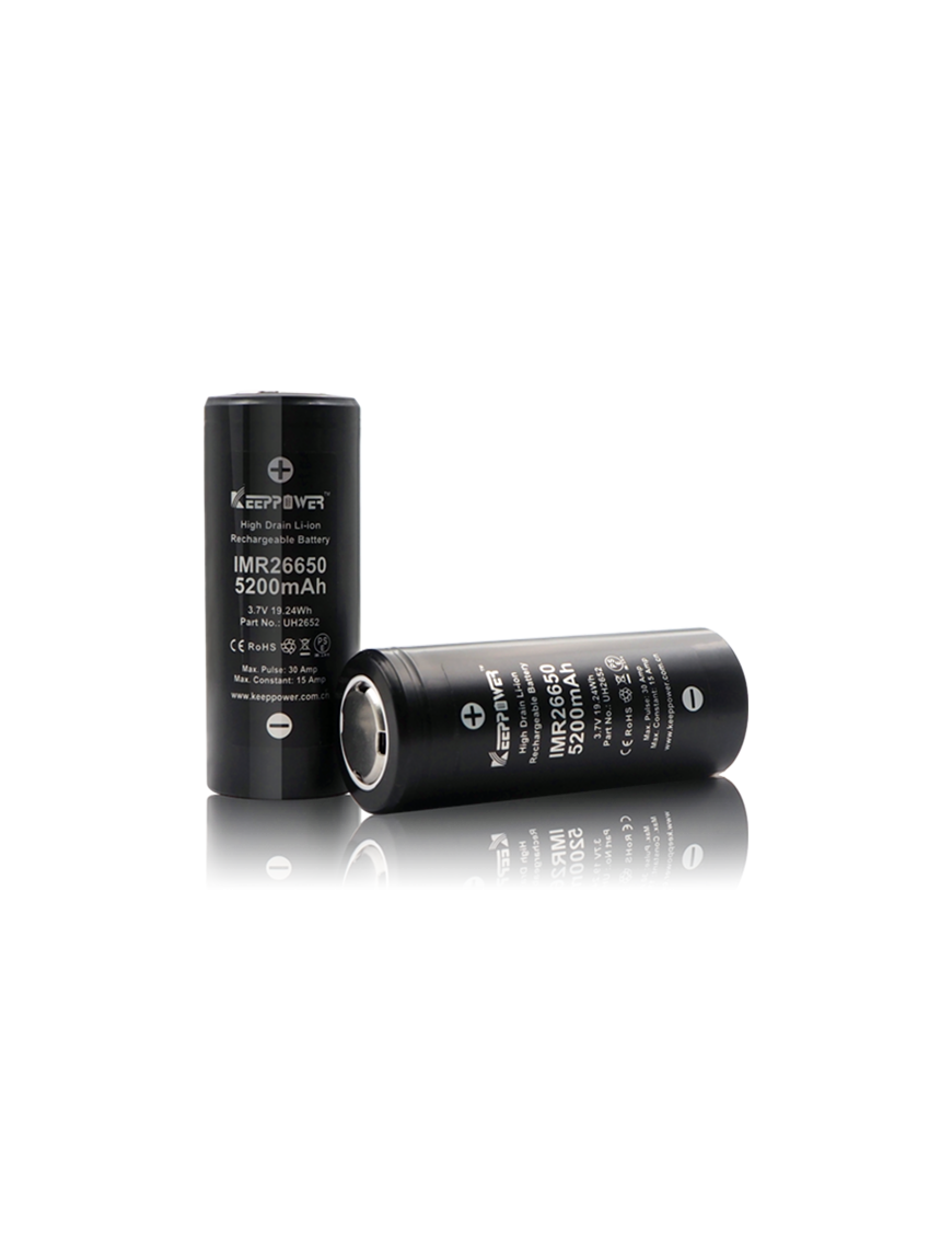 KEEPPOWER 26650 5200mAh ΕΠΑΝΑΦΟΡΤΙΖΟΜΕΝΗ ΜΠΑΤΑΡΙΑ ΛΙΘΙΟΥ