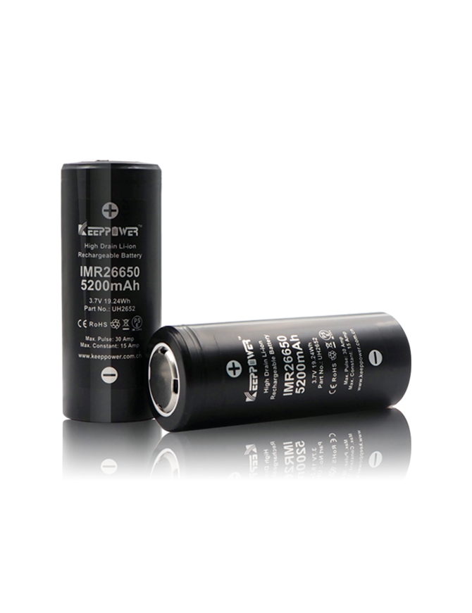 KEEPPOWER 26650 5200mAh ΕΠΑΝΑΦΟΡΤΙΖΟΜΕΝΗ ΜΠΑΤΑΡΙΑ ΛΙΘΙΟΥ