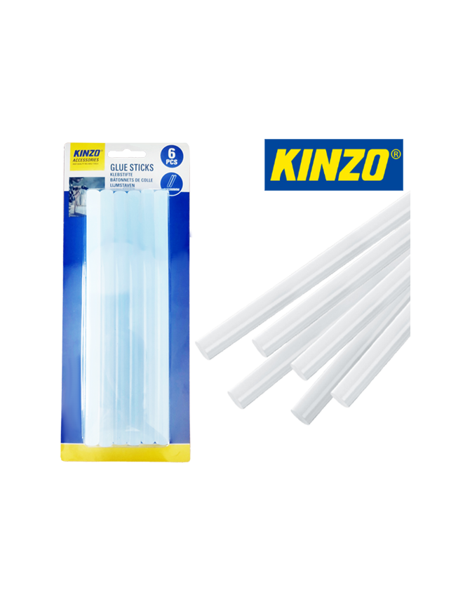 KINZO-79751 ΣΕΤ 6 ΤΜΧ. ΡΑΒΔΟΙ ΓΙΑ ΠΙΣΤΟΛΙ ΘΕΡΜΟΚΟΛΛΗΣΗΣ 11X200MM GRUNDIG