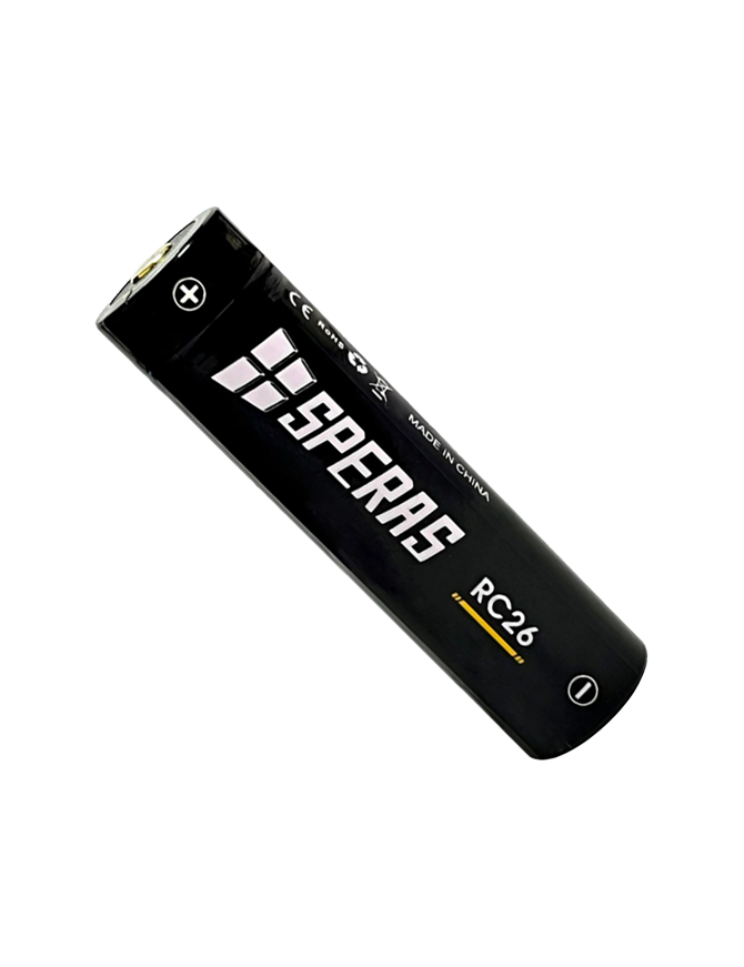 SPERAS RC26 18650-2600mAh ΜΠΑΤΑΡΙΑ ΛΙΘΙΟΥ ΜΕ USB SPERAS